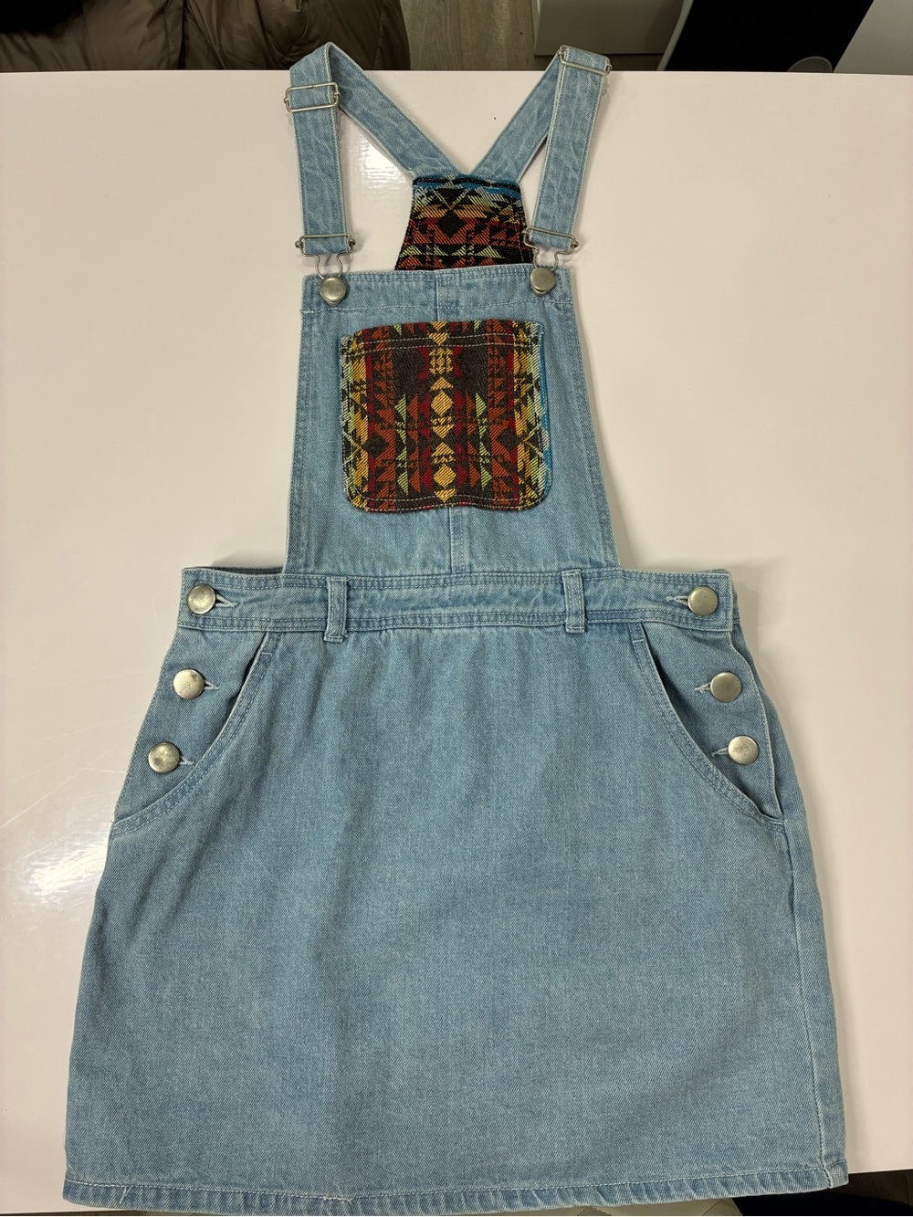 Forever 21 Light Wash Denim Overall Dress